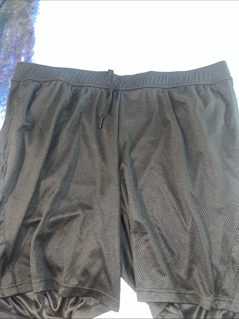 all in motion Black Men’s Athletic Mesh Shorts with Drawcord